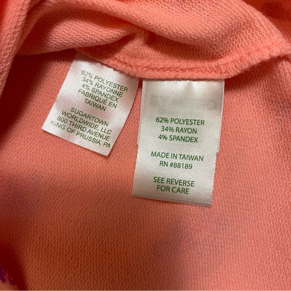 NWT New $108 Lilly Pulitzer Jansen Peach Flamingo Sweatshirt Size XXS - Picture 8 of 14